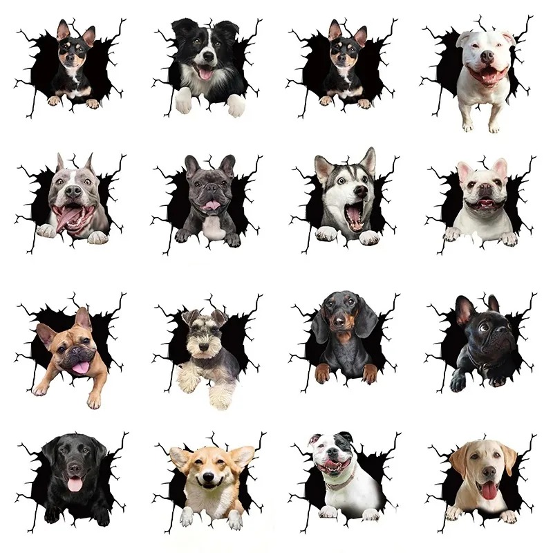 Motorcycle Gear For Dogs - 1 шт. наклейка с французским бульдогом,