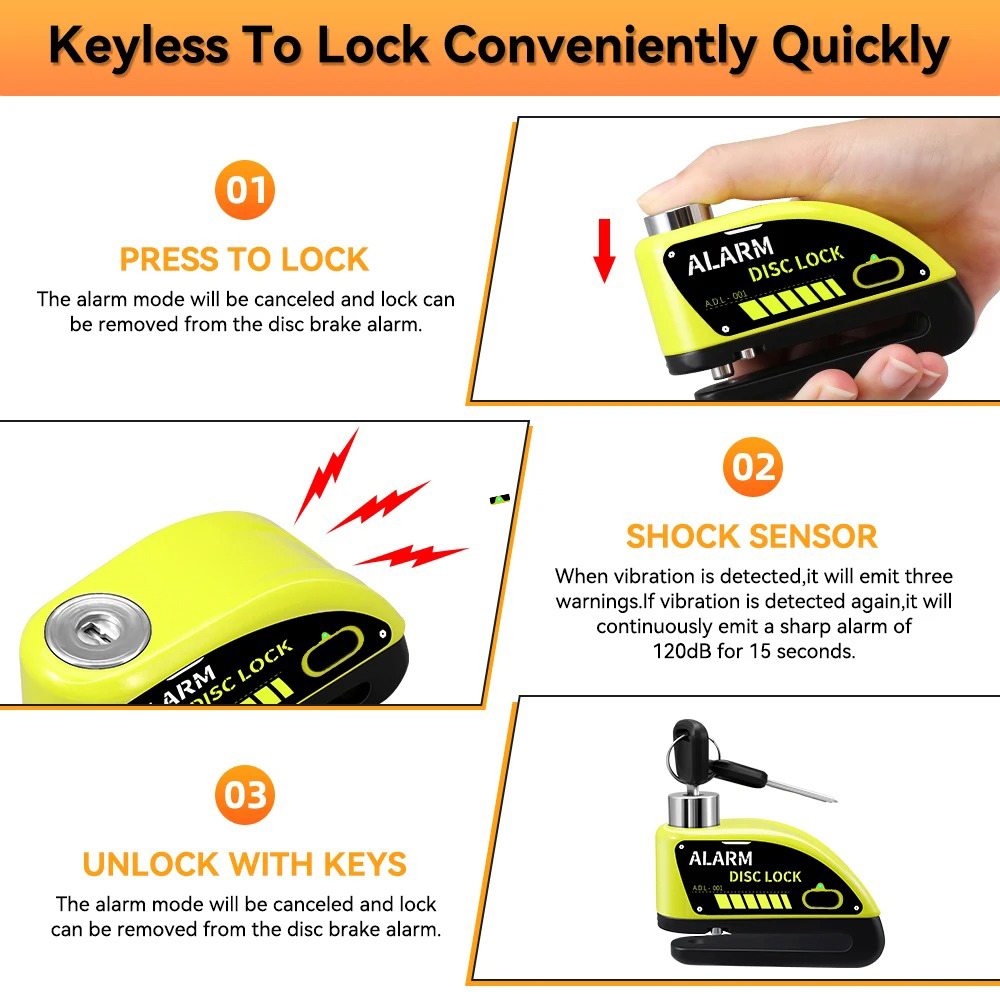 Замок для мотоцикла Extractme  – обзор и цена Disc Lock Brake