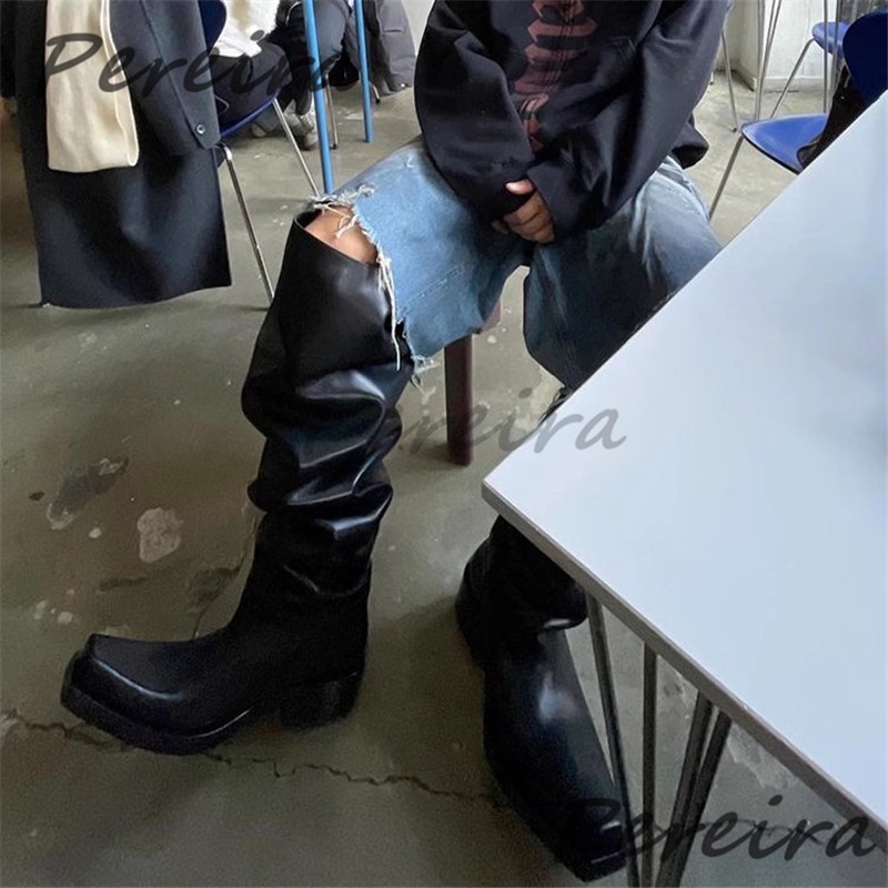 Сапоги выше колена на толстой  – обзор и цена Riding Boot Short