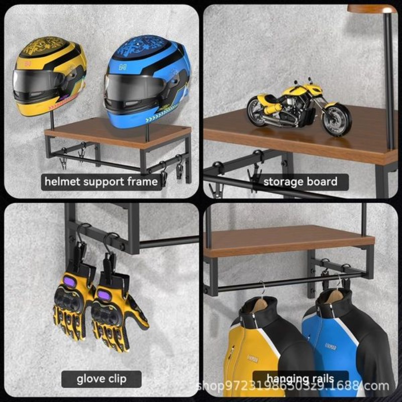Настенный деревянный держатель – обзор и цена Motorcycle Gear Display Rack