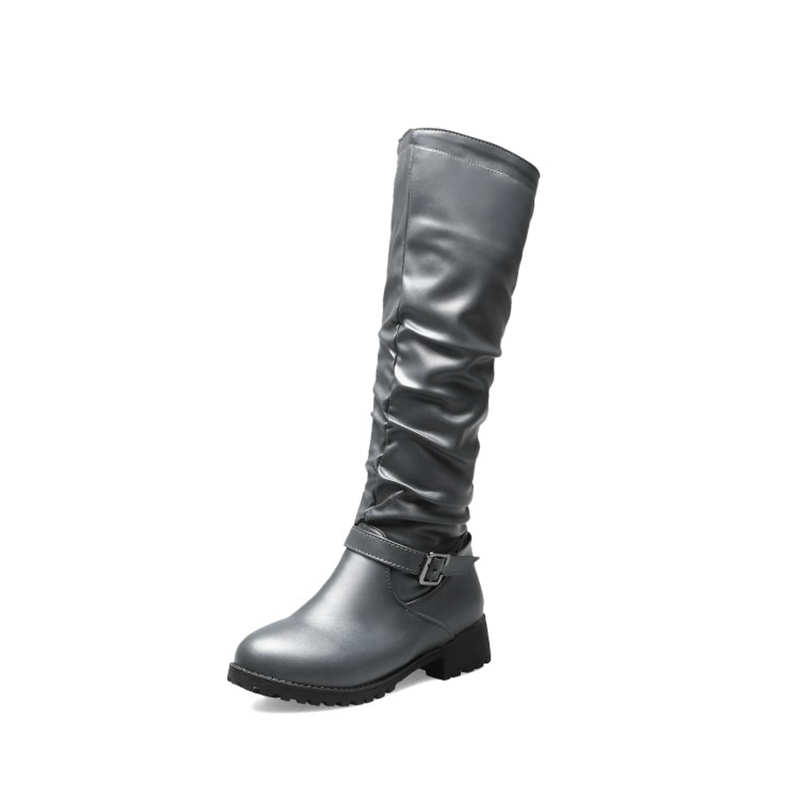 Женские модные плиссированные  – обзор и цена Riding Boot Short