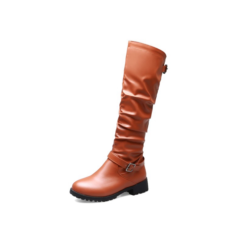 Женские модные плиссированные  – обзор и цена Riding Boot Short
