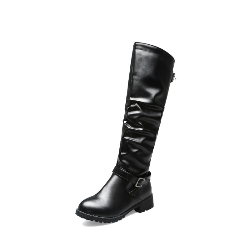 Женские модные плиссированные  – обзор и цена Riding Boot Short